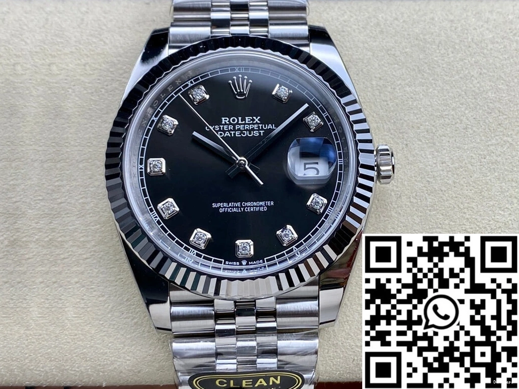 Factory Datejust Dial M126334-0012 Rolex Black Clean 1108